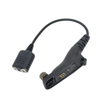 XIERDE-Adaptateur audio pour Motorola Xir P8268, P8668, APX6000, APX7000, câble de conversion de téléphone de sauna perforé vers écouteurs de type K à 2 broches