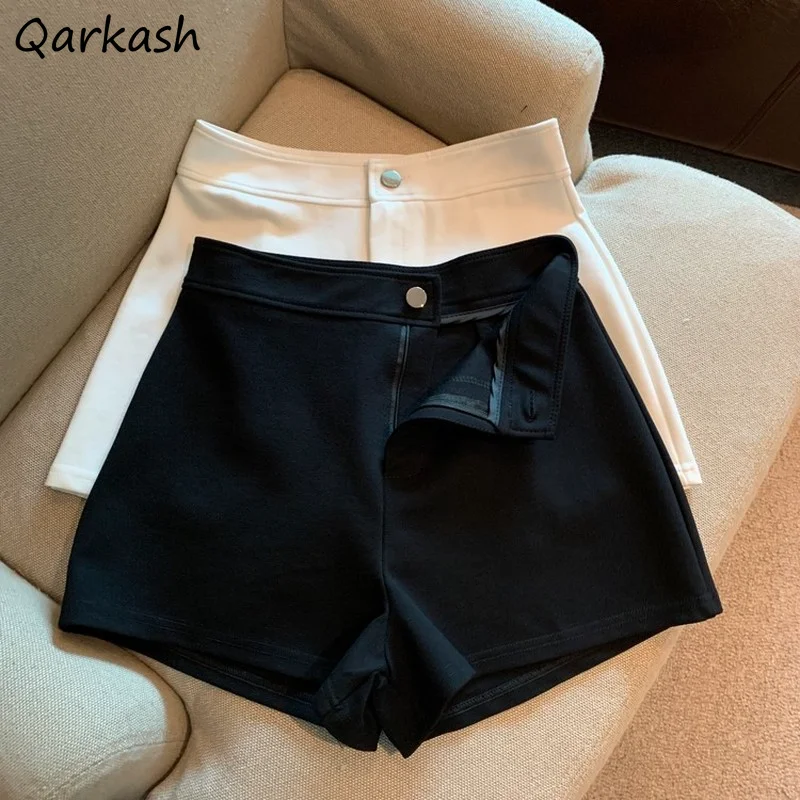 

Shorts Women Skinny High Waist Simple Sexy Streetwear Basic Ulzzang Summer All-match Girlish Retro Stretchy Club Vacation Female