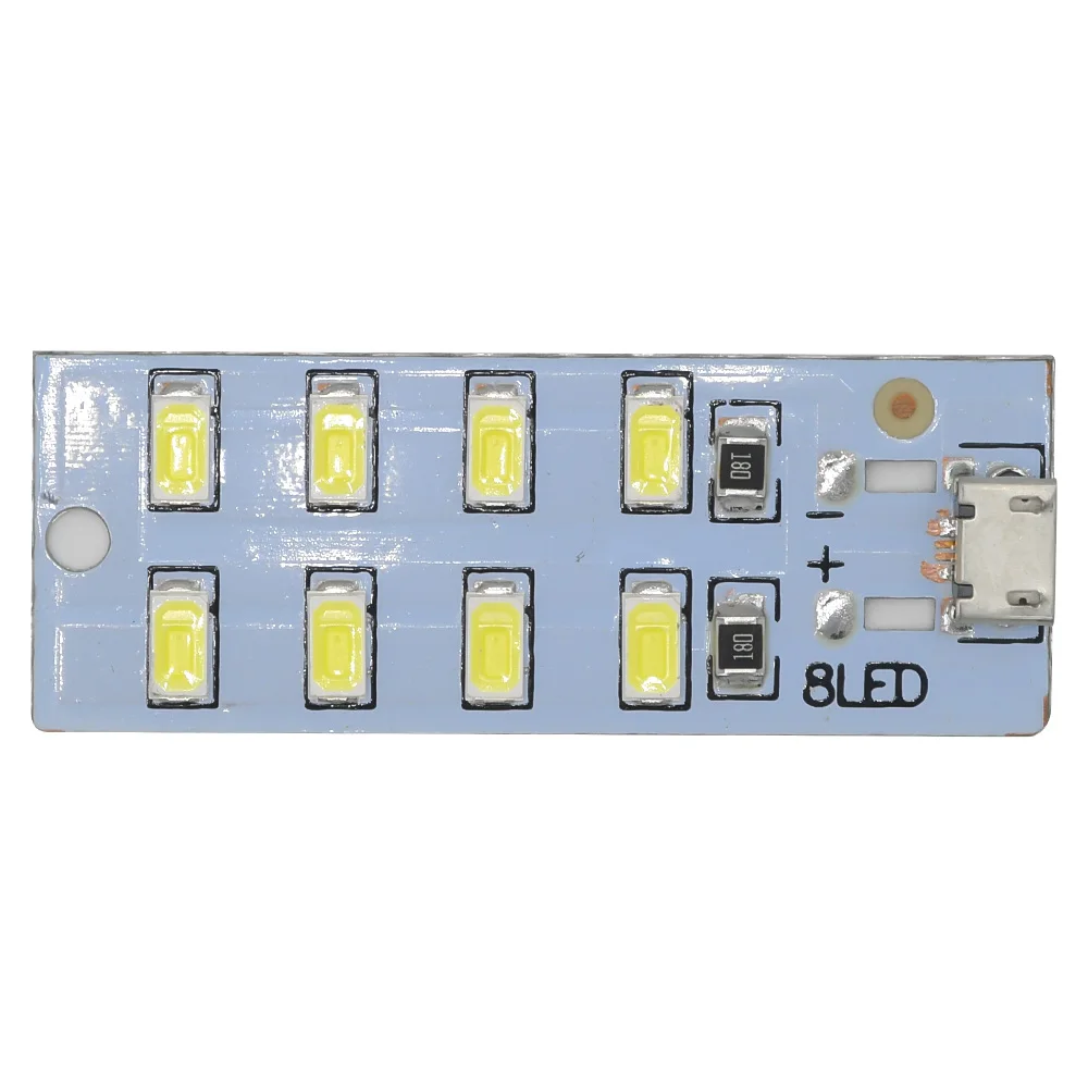 5730 smd 5v 430ma ~ 470ma branco mirco usb/tipo-c painel de iluminação led usb luz móvel luz de emergência luz noturna 8/12/16/20 leds