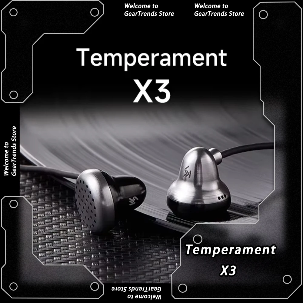 مزاجه X3 داخل الأذن الحد من الضوضاء سماعة معدنية حمى شقة المحمولة Hifi الصوت سماعة ستيريو تخصيص لعبة سماعة