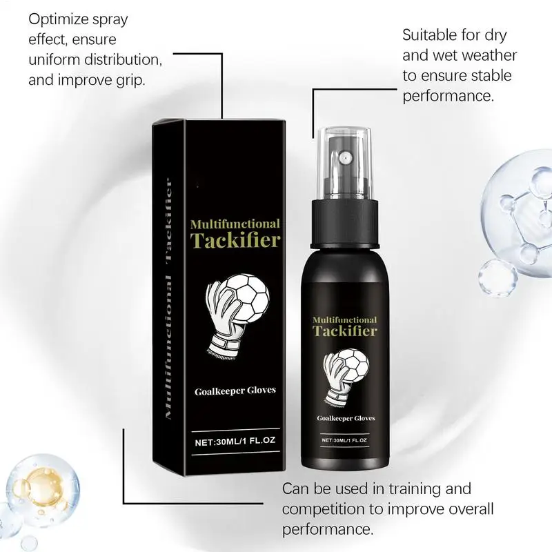 30ml Grip Spray for Football Gloves Safe Goalkeeper Gloves Spray Gloves Wash & Prepare Effective Protective Glove Grip Sprays