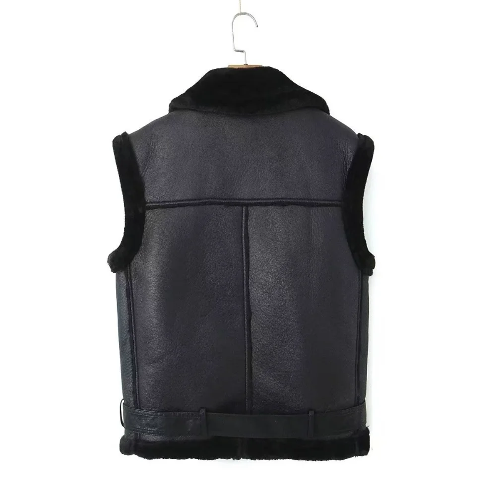 2024 autumn and winter new fashionable women's clothing versatile fur integrated short vest vest vest vest jacket