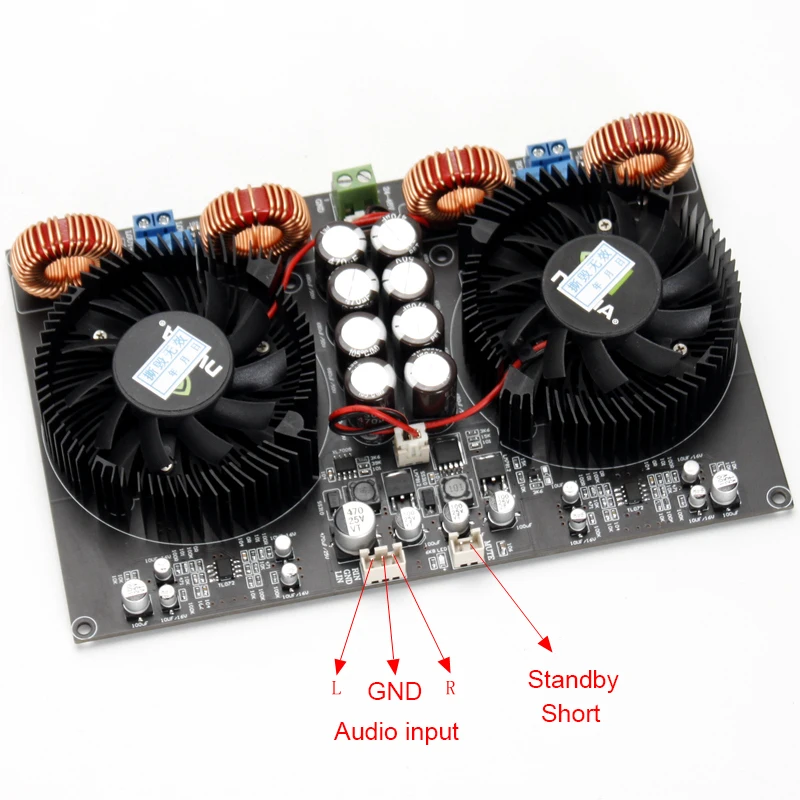 TPA3255 Dual-core Digital Amplifier Audio Board Class D Stereo Amplifier Board 600W*2 for 4-8 Ohm Speaker