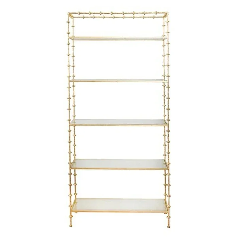 

American light luxury re ro forging effect 5-layer rac k, hotel res taurant cl ub wrought iron rac k