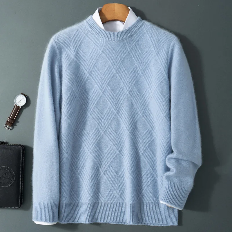 سترة صوف عالية الجودة للرجال سترة خريف وشتاء قميص صوف غير رسمي