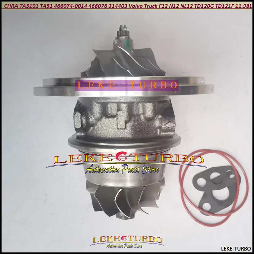 WW TURBO Cartridge Core CHRA TA5101 TA51 466074 466074-0014 466074-0019 466076-0014 For Volvo Truck F12 N12 NL12 TD120G TD121F - view 3