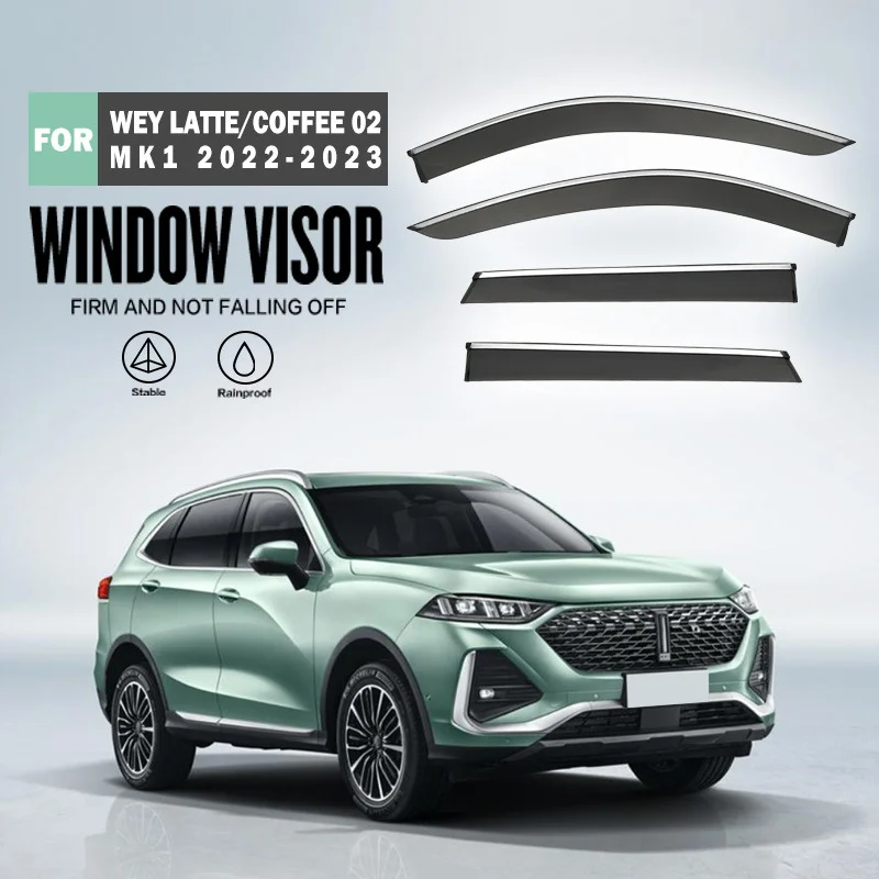 

Подходит для Great Wall Latte Coffee 02 2023-2024, козырек для окон, навесы, укрытия от солнца, дождя, солнца, зеркало для бровей, ветроотражатель