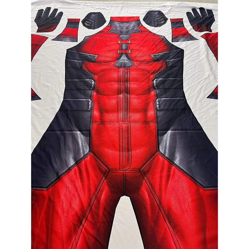 Halloween New Deadpool Cosplay Costume Superhero Adults  Zentai Suit Men Boys Male Full Bodysuit Jumpsuit