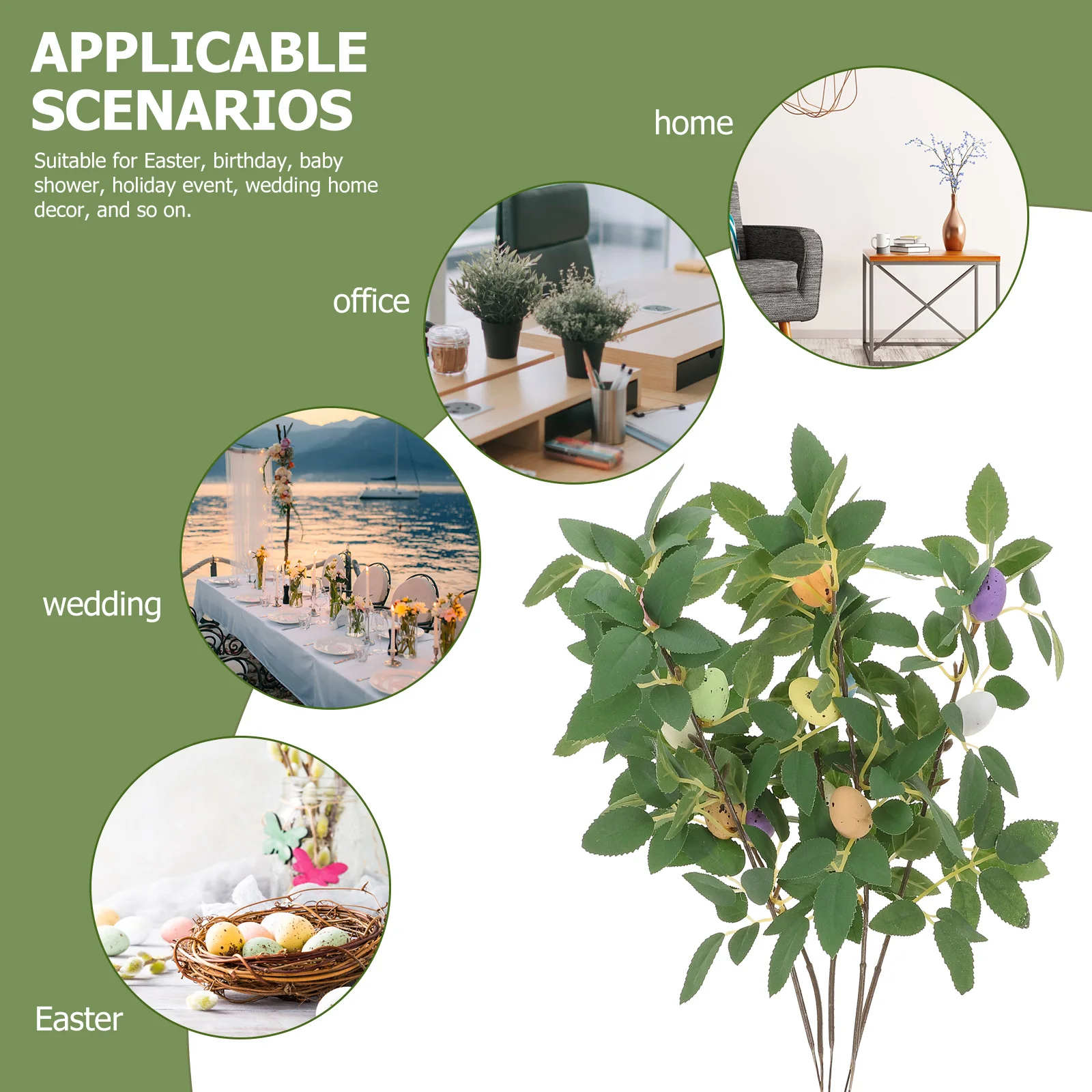 

Easter Egg Artificial Vines Stems Decor Easter Egg Stems Filling nament Floral Arrangement Wreath DIY Supplies