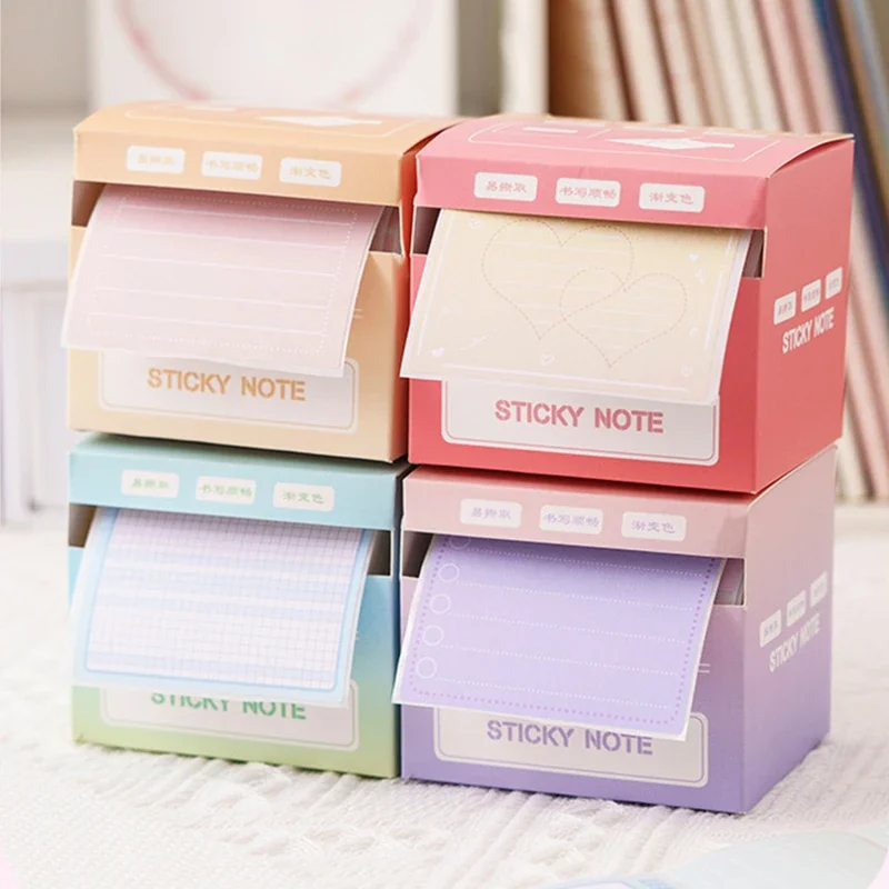 256Sheets Pull-out Color Sticky Notes Pads Posits Paper Stickers Posted It Memo Notepad Notebook School Office Message Sticker