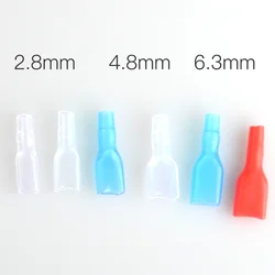 50pcs 2.8/4.8/6.3 Cover Case for 2.8mm 4.8mm 6.3mm Crimp Terminal Spade Connector Terminal Cap