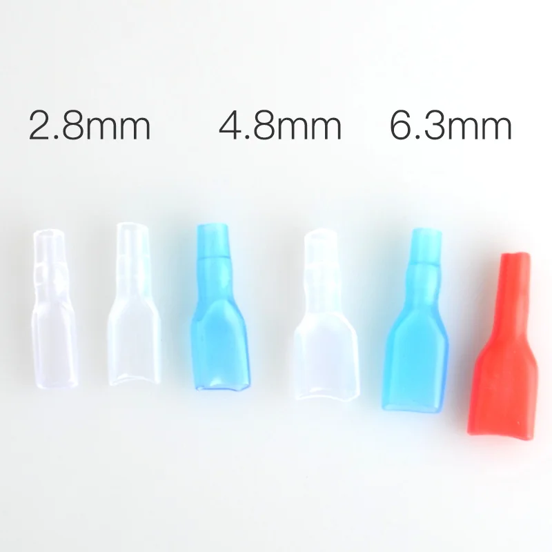 50 sztuk 2.8/4.8/6.3 pokrywy skrzynka dla 2.8mm 4.8mm 6.3mm złącze zaciskowe złącze widełkowe Terminal Cap