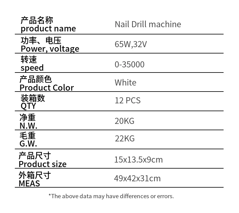STERKE 210 Elektrische Nagelboormachine 35000 RPM Handstuk Nagelvijl Apparatuur Polijsten Nagel Pedicure Nail Art Boormachine
