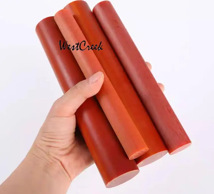 WESTCREEK 8mm 10mm diameter orange bakelite rod black insulation Phenolic composition bar PF Phenol-formaldehyde resin stick