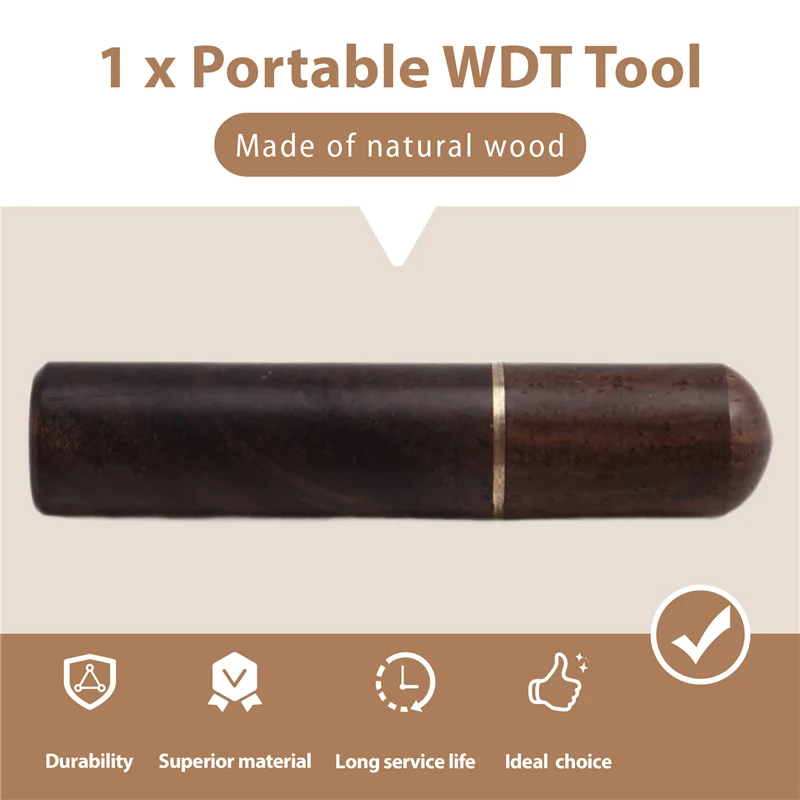 Высокое качество-WDT Tool, мешалка для кофе эспрессо, портативные инструменты для раздачи эспрессо, 6 игл цвета ореха