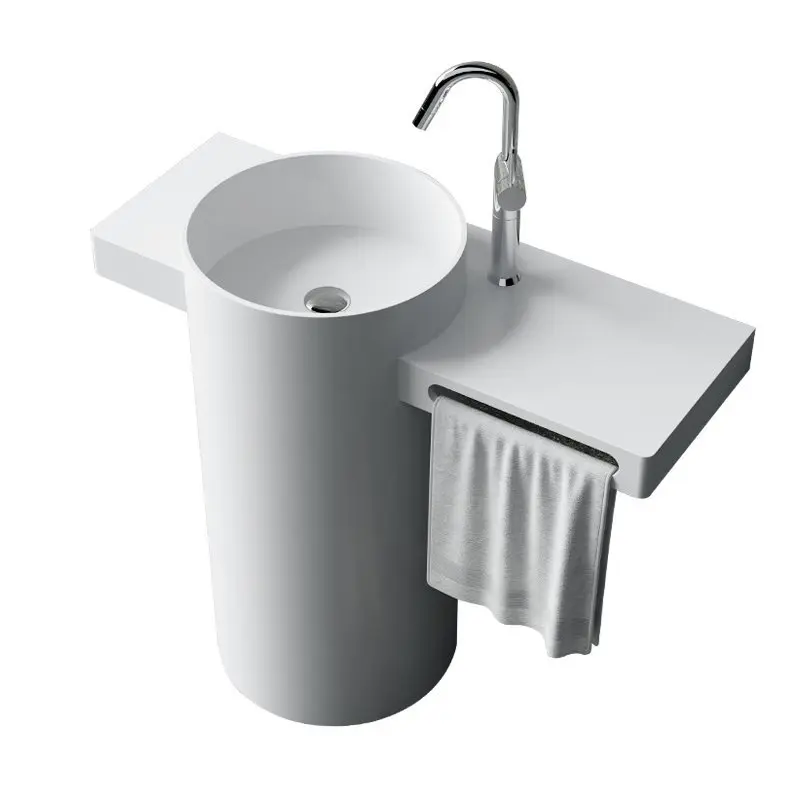 

Pillar basin public toilet wash basin integrated bar restaurant simple very narrow balcony