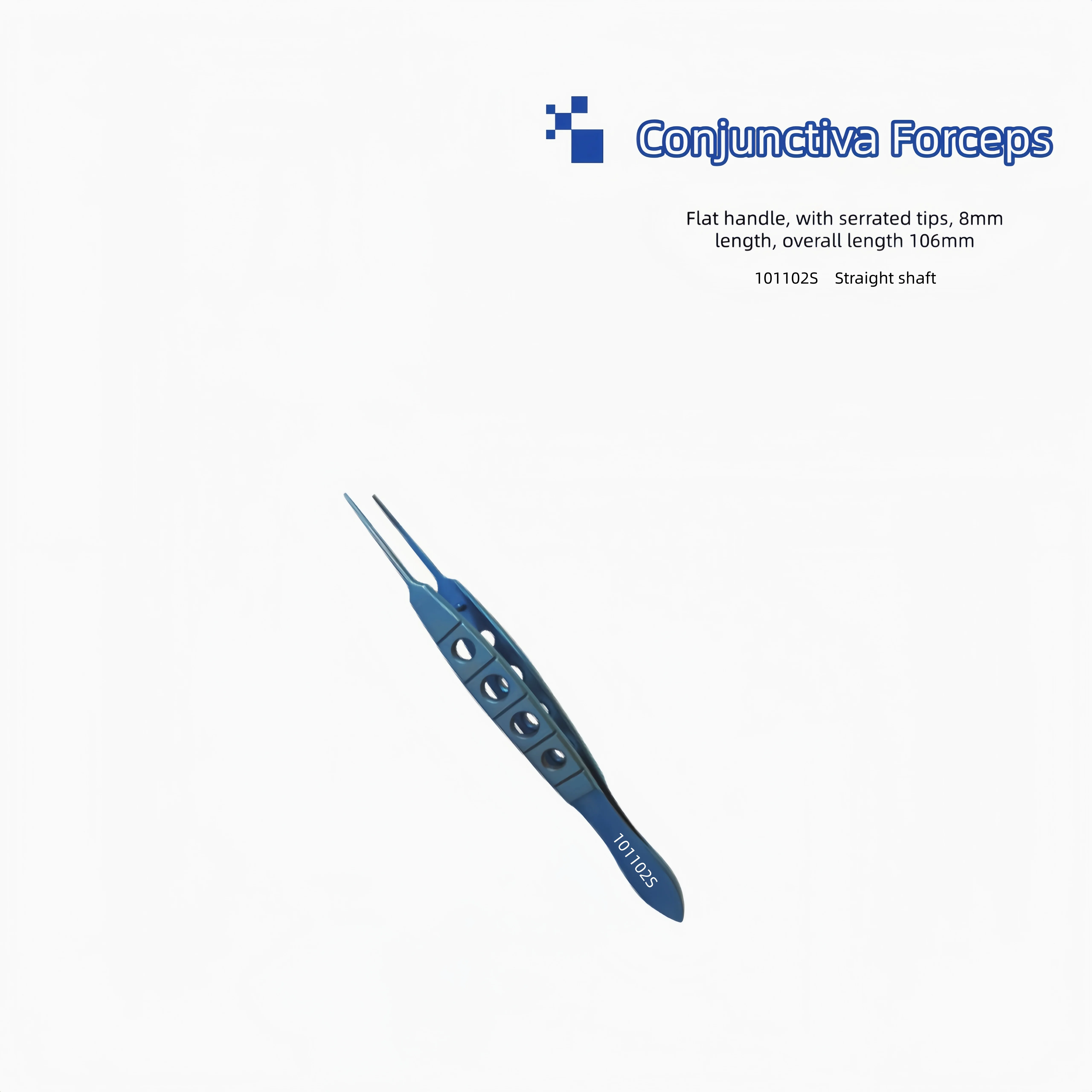 Conjunctiva Forceps  Ophthalmic surgical instrument multifunctional tweezers, reusable  overall length 106mm