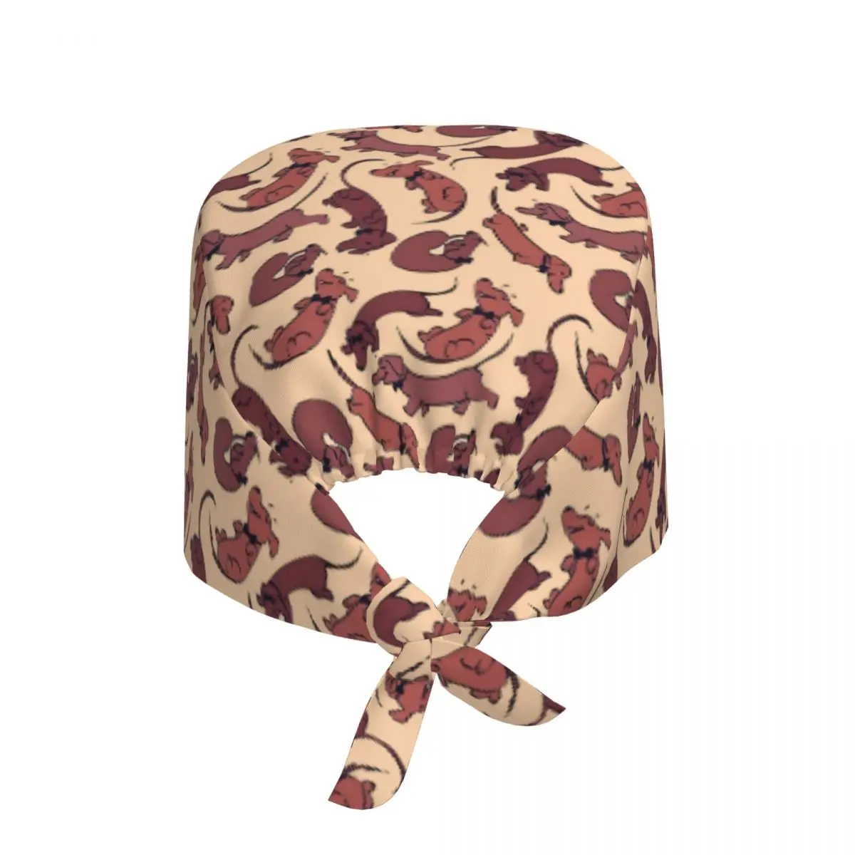 Custom Dachshund Dog Medical Staff Scrubs Hat Men Women Sausage Dogs Doctor Nursing Surgical Cap Scrub Caps