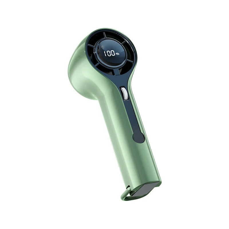 High-speed mini handheld fan USB turbine digital display stepless speed regulating wind long-life fan