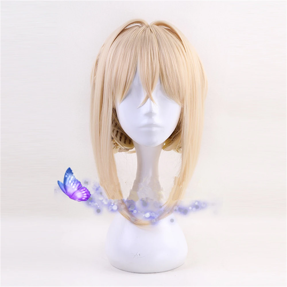 Wig Cosplay Violet Evergarden Anime Cosplay Wig Rambut Violet Evergarden