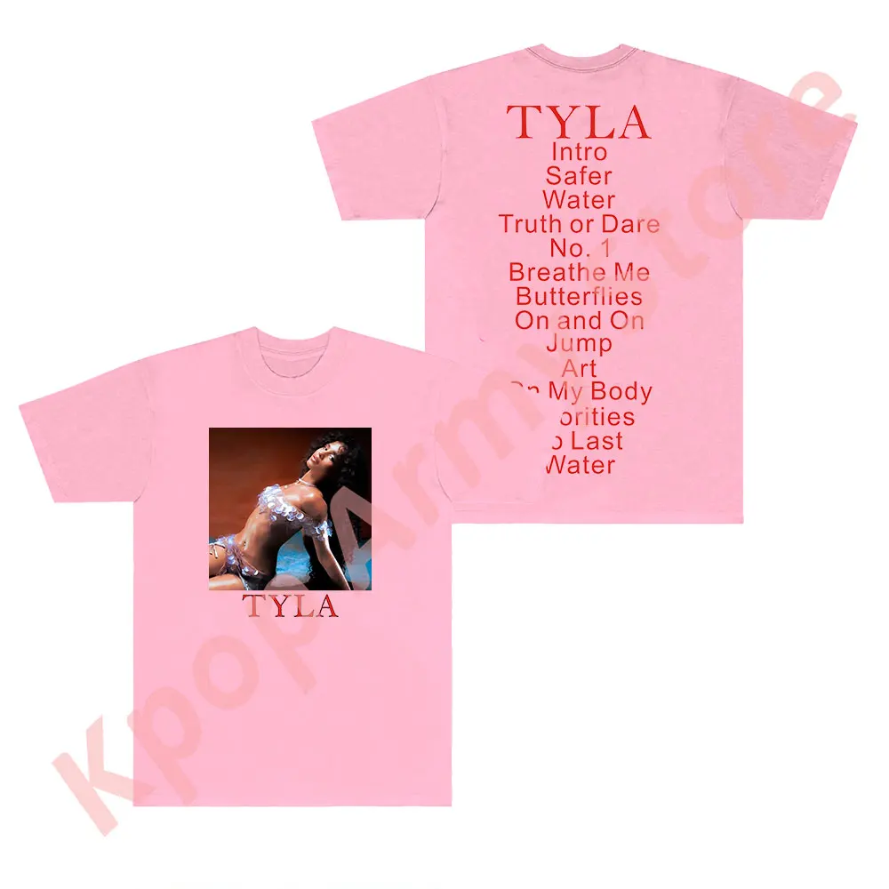 Tyla Water T-shirts Singer Tour Merch Tee Summer Women Men Fashion Casual Crewneck Short Sleeve