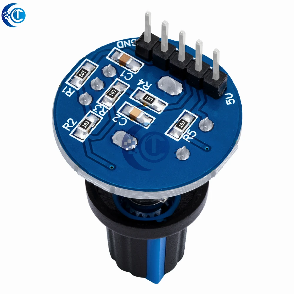 Module d'encodeur rotatif pour le développement de capteurs de briques Arduino, capuchon de bouton de potentiomètre rotatif Audio rond EC11