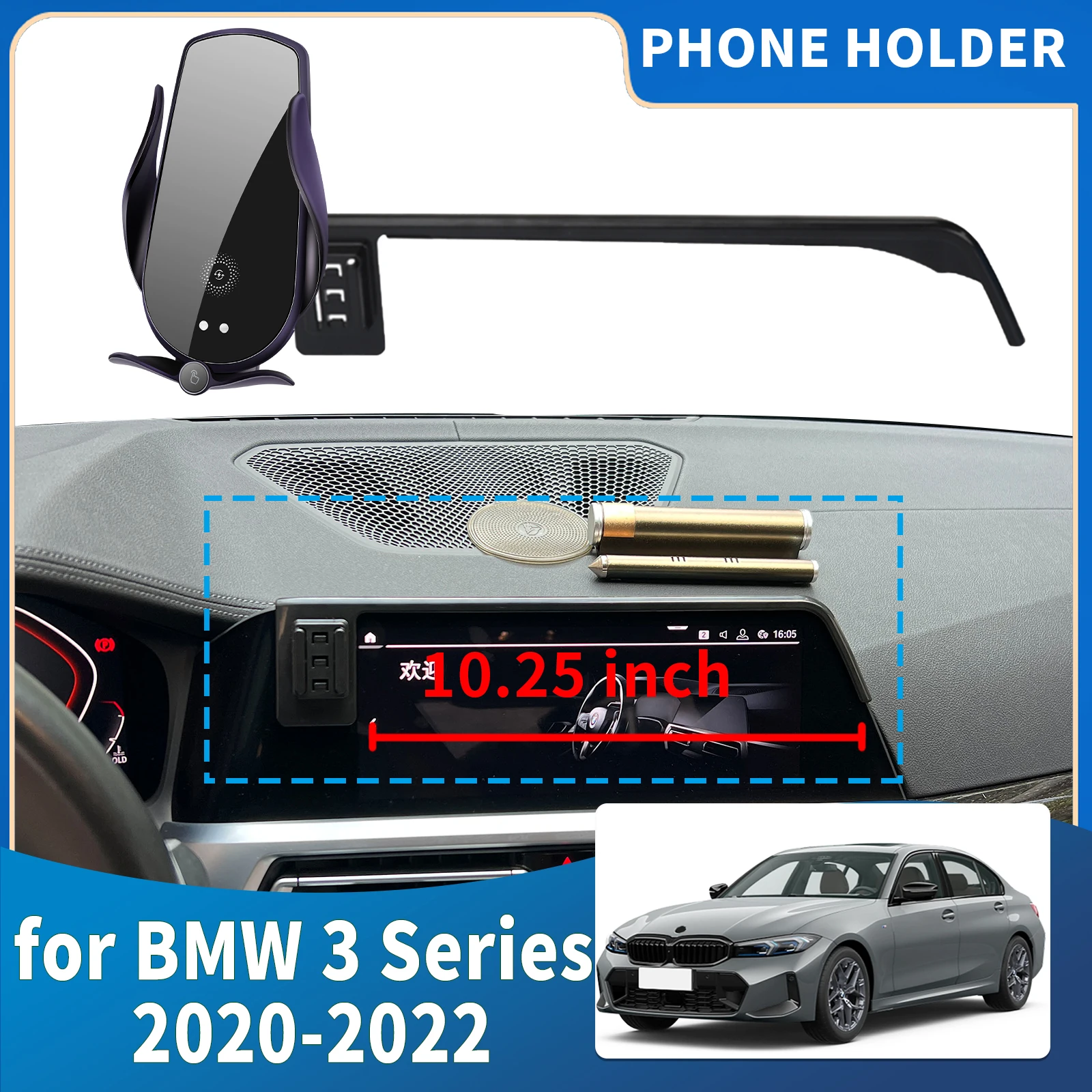 

fit for BMW 3 Series 2020 2021 2022 G20 (10.25in) Integrated Screen Mount Phone Holder Mount Car accessoires