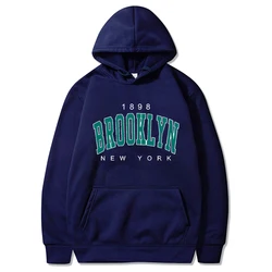 1898 Brooklyn New York Printed Mens Hoody Creativity Crewneck Clothing Fashion Oversize Sweatshirt Fashio Crewneck Hoodie Tops