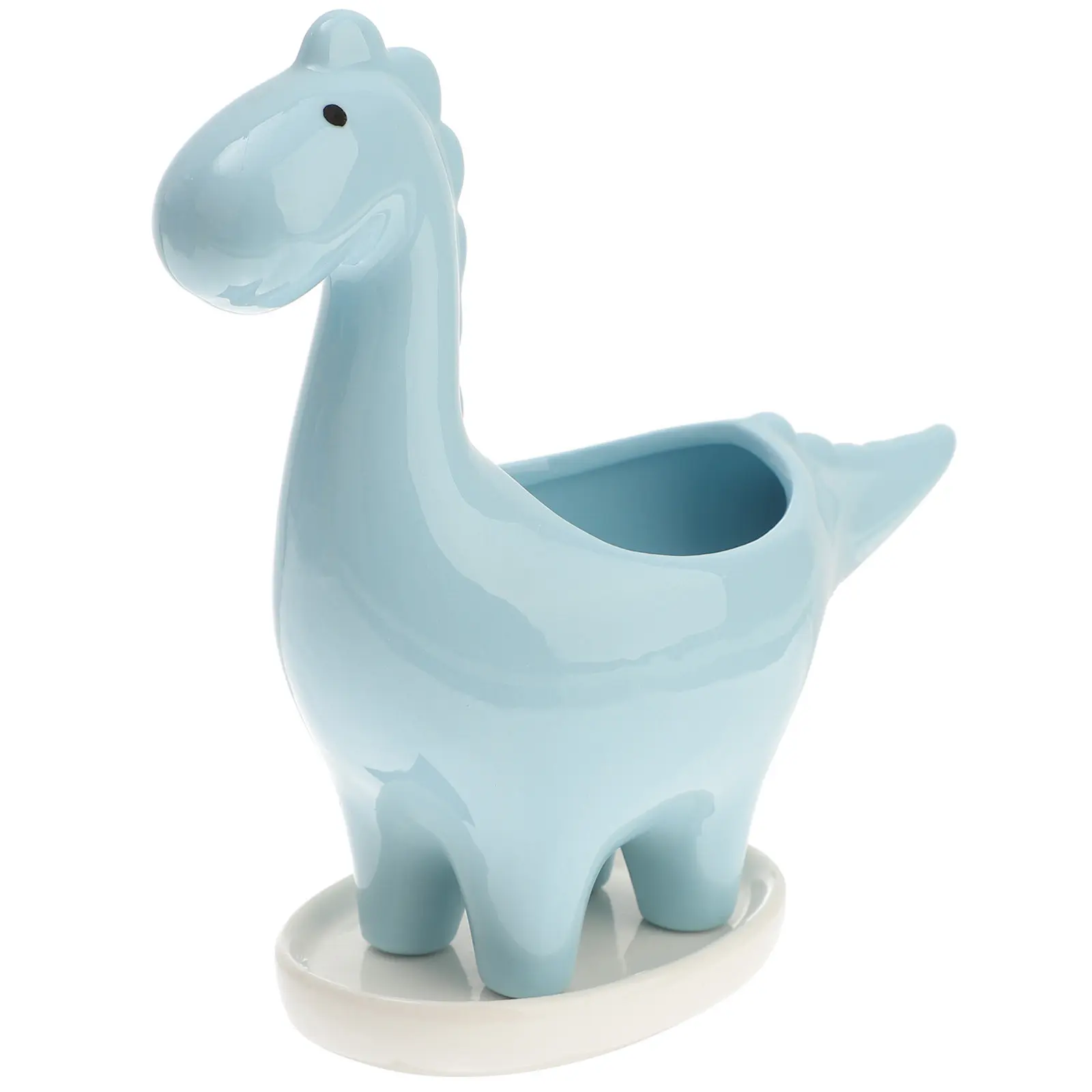 

Cartoon Dinosaur Ceramic Flower Pot Blue Succulent Planter for Indoor Home Decoration Modern Artistic Vase Fashion Plant