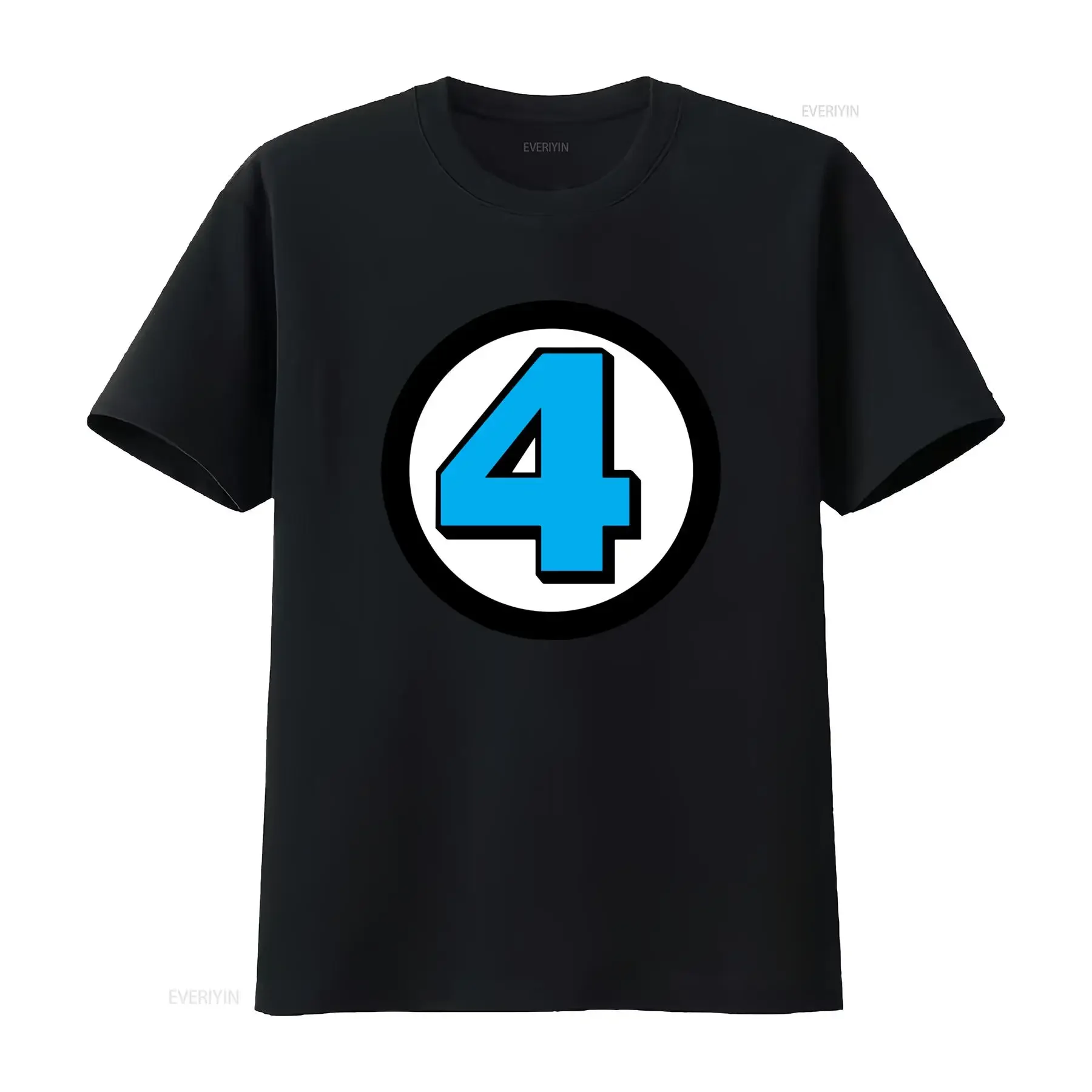 Fantastic 4 Logo Costume T Shirt for Casual Fashion vintage Washed Unisex homme Comfortable graphic Versatile Breathable