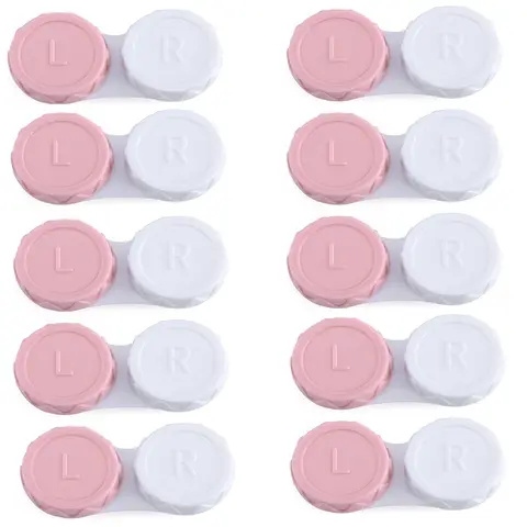 10pcs Case Lenses Colored Pupils Case Eye Lenses Set Contact Lenses Box YXYJH02