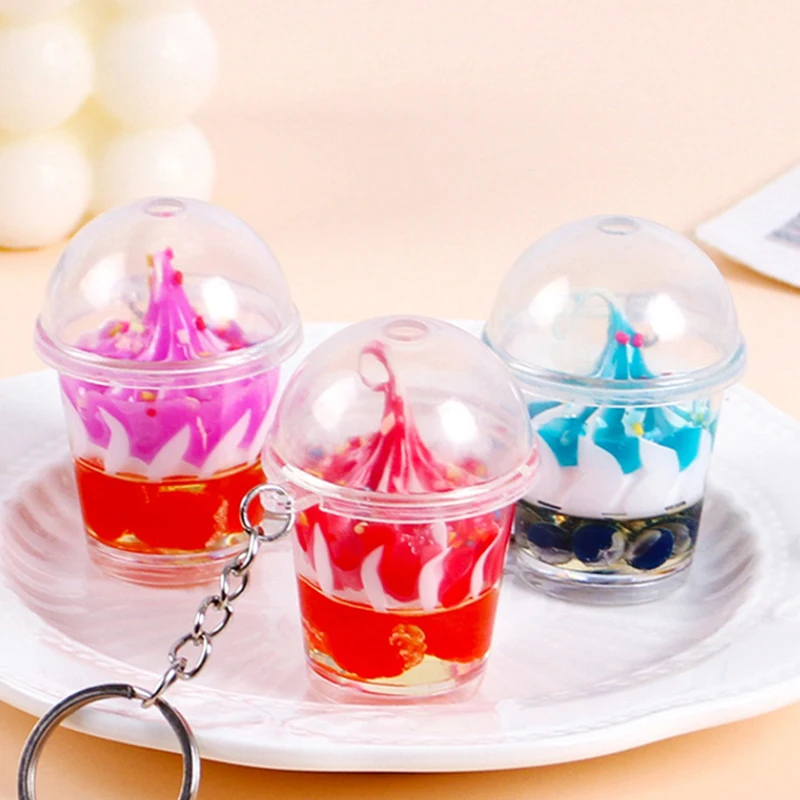 

Брелок с имитацией крема и мороженого, кавайная чашка с изображением мороженого, очаровательная креативная сумка, подвеска на рюкзак, подарок для женщин и девочек