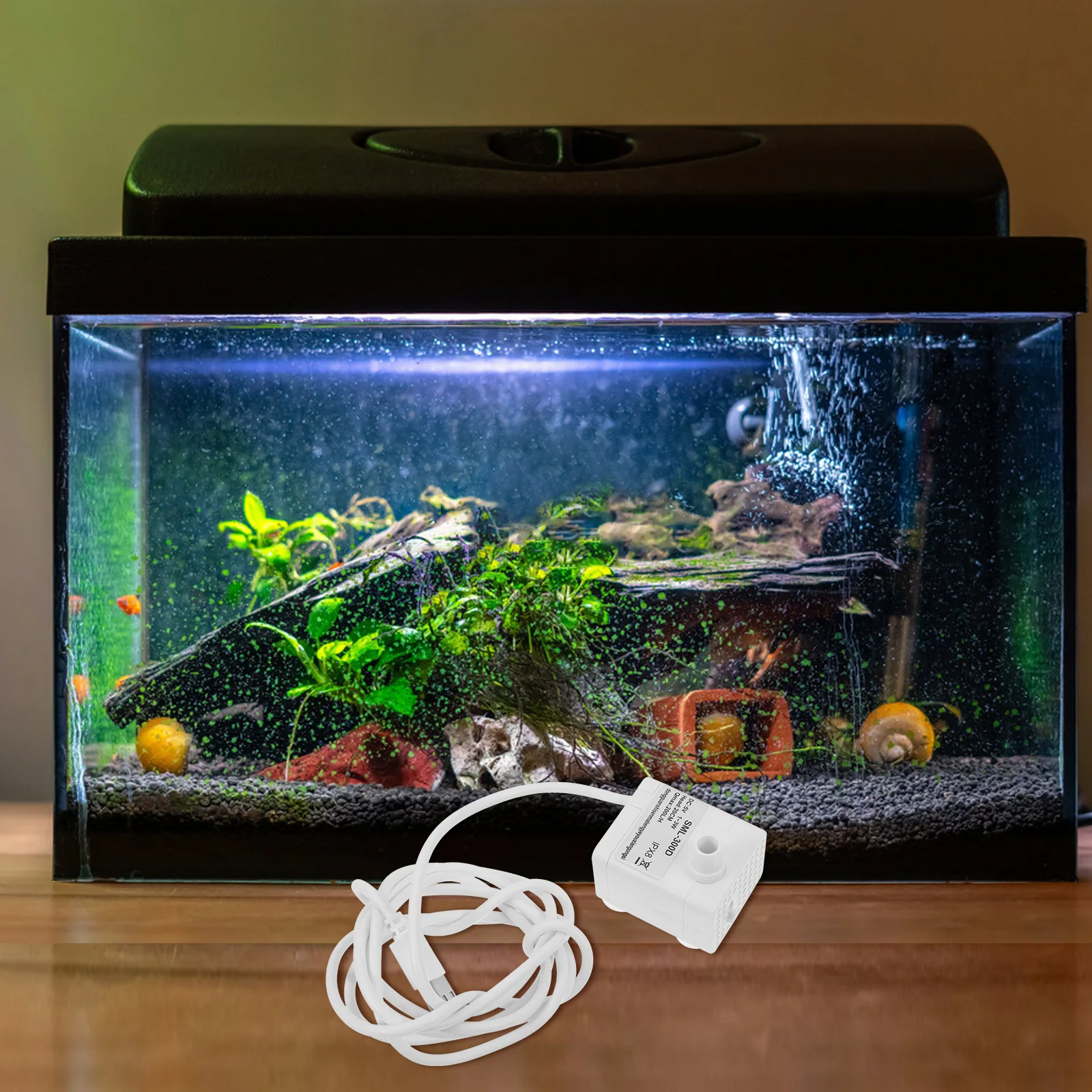 

Wireless Mini Submersible Pump Travel Water Aquarium Plastic Fountain Small for