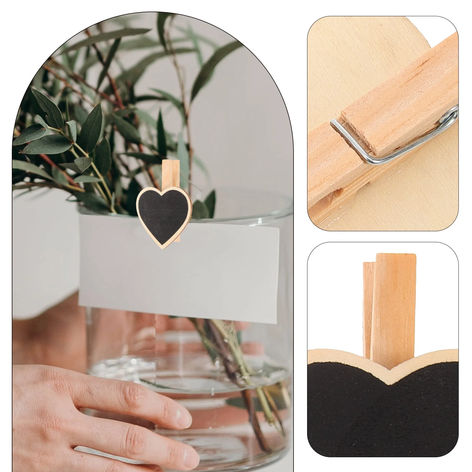 24 Pcs Adhesive Whiteboard for Storage Bins Tag Photo Holder Blackboard Clip Cartoon