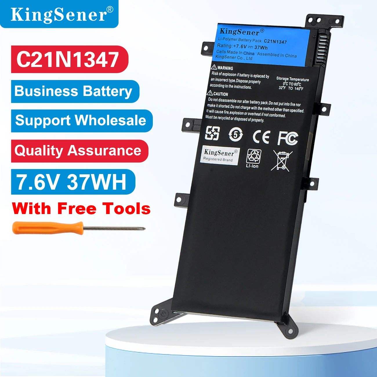 

KingSener C21N1347 Аккумулятор для ноутбука ASUS A555 A555L F554 F554L F555L FL5500L FL5600L F555UA F555U F555UJ F555UF K555D R557L