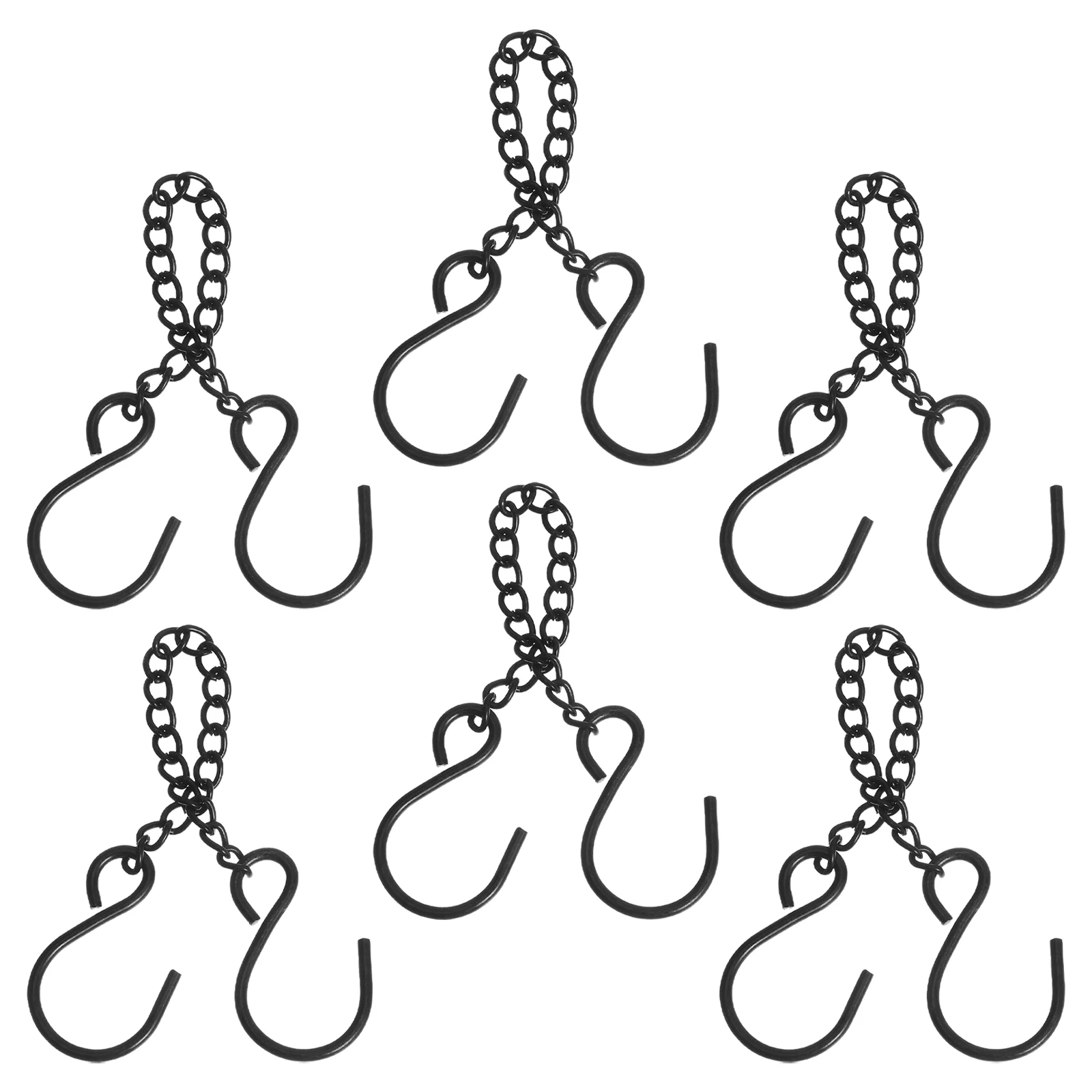 

6pcs Door Hanging Chain for Swing Bird Feeder Hanger Plant Storage Hook Iron Flower Basket Feeders Small Chain Metal Signs