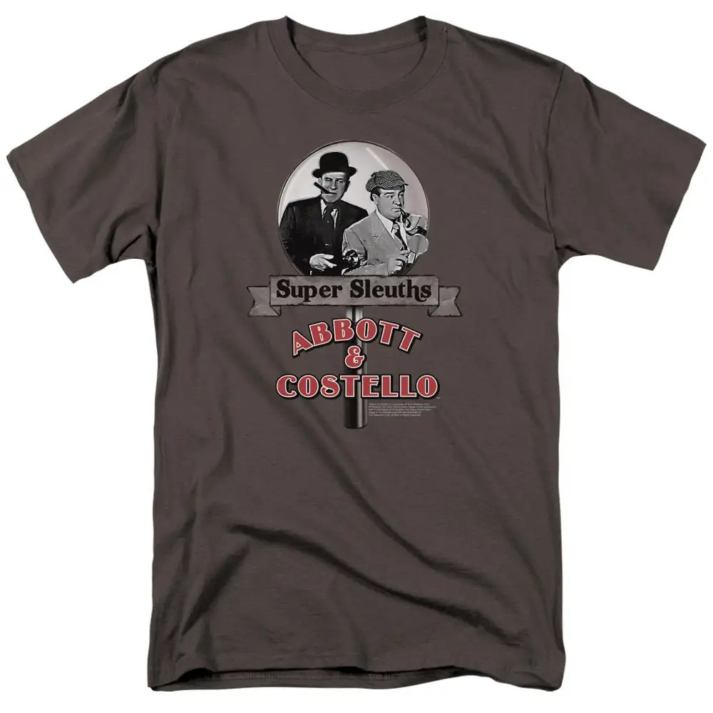 Abbott Costello Super Sleuths Charcoal T Shirt