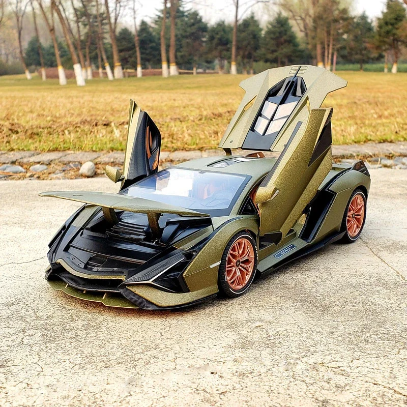 1:18 Lamborghini SIAN FKP 37 Alloy Sports Car Model Diecasts Metal Toy Car Model Simulation Collection Childrens Toy Gift A245