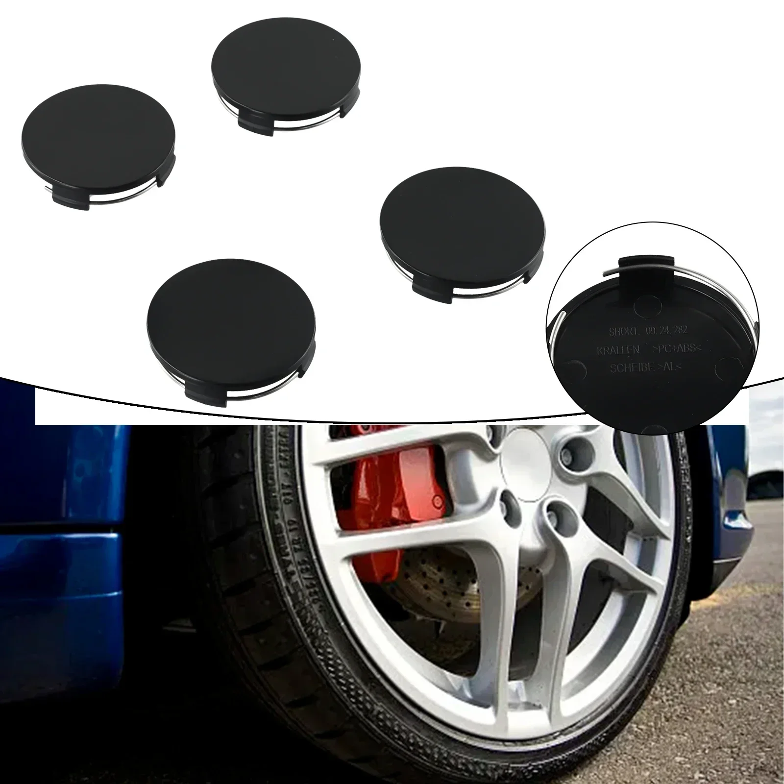 4pcs/set 59mm / 65mm Car Wheel Hub Center 1Caps ABS Black Universal Vehicle Wheel Hub Center Cap Cover Badge Emblem