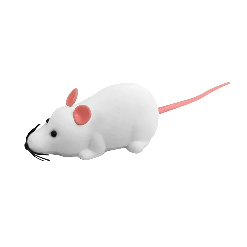 Wireless Plush Rat Electronic Mice Pet Remote Control Interactive Cat Mechanical Motion Kitten Rat Toy for Home Pets