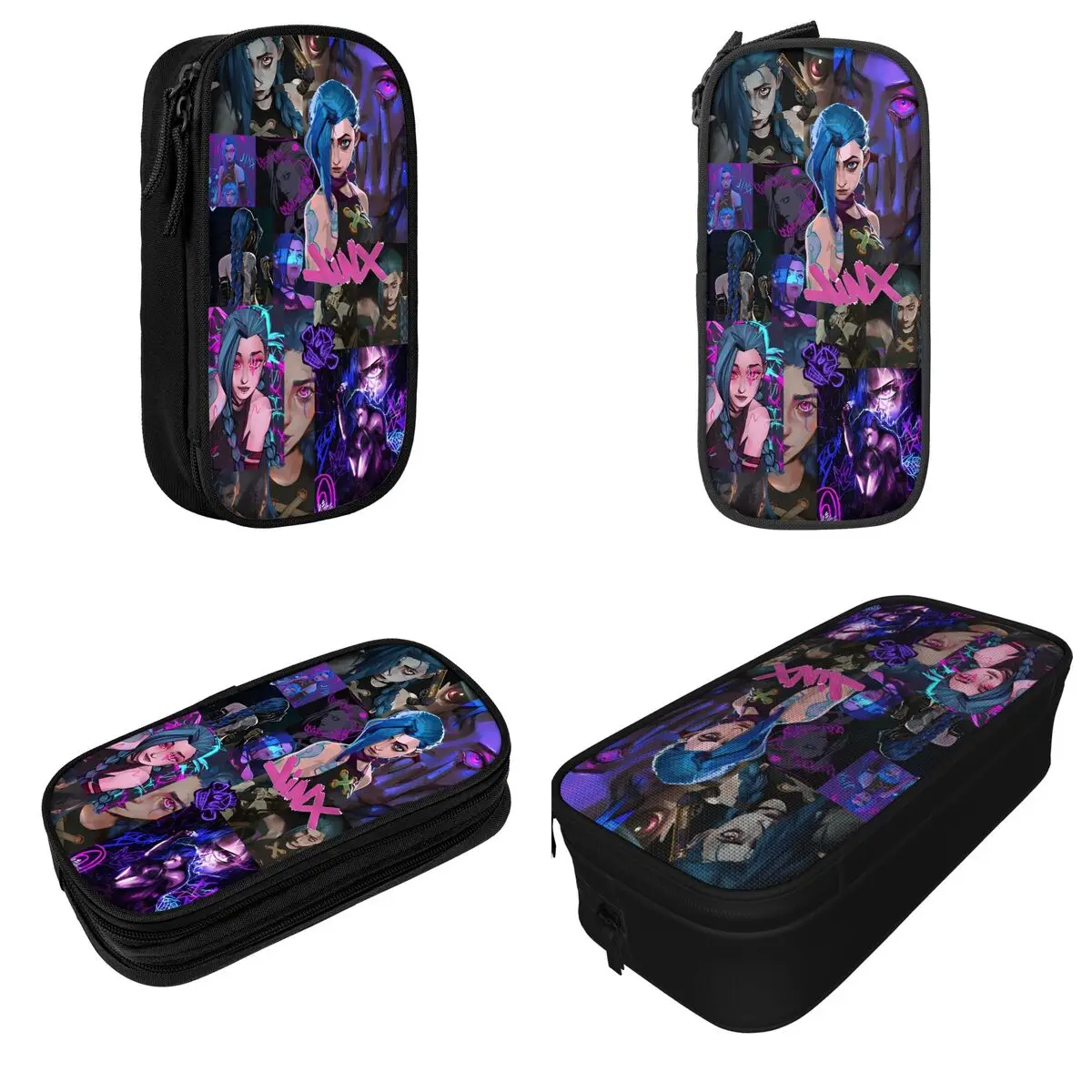 Get Jinxed Arcane Jinx Game Fans Lover Gifts Gaming Merch Pen Box Large-capacity Office Supplies Pencil Case Stationery Gift