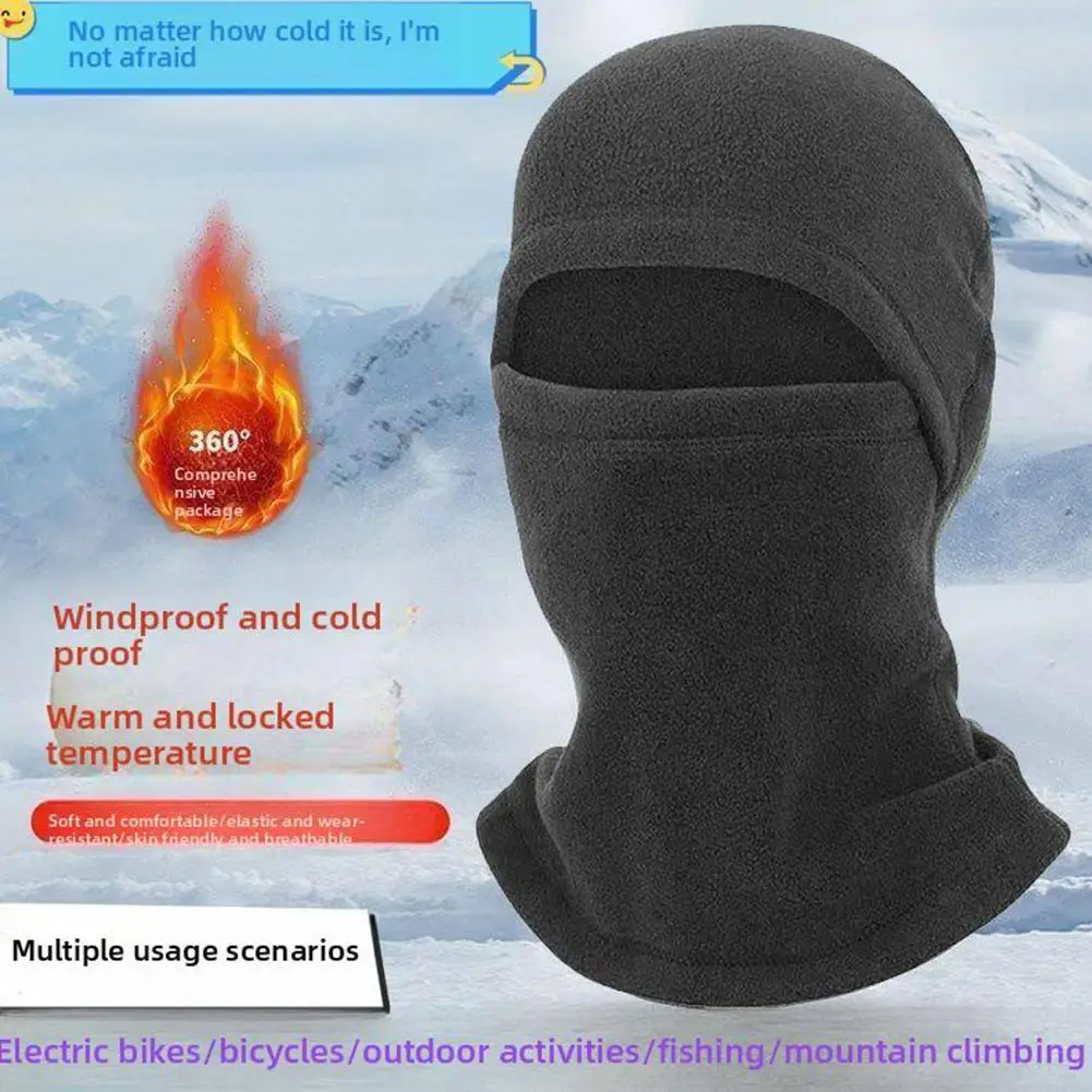 Winter Warm Cycling Cap Hiking Scarf Balaclava Velvet Windproof Men Bicycle Motorcycle Balaclava Bike Face Cover Women Ski Hat