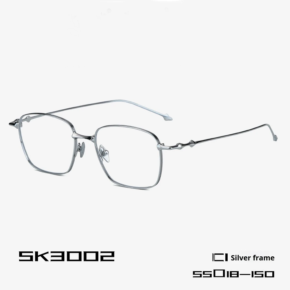 The new trend of men and women small frame glass are made of titanium alloy with a retro design interspersed with innovative art