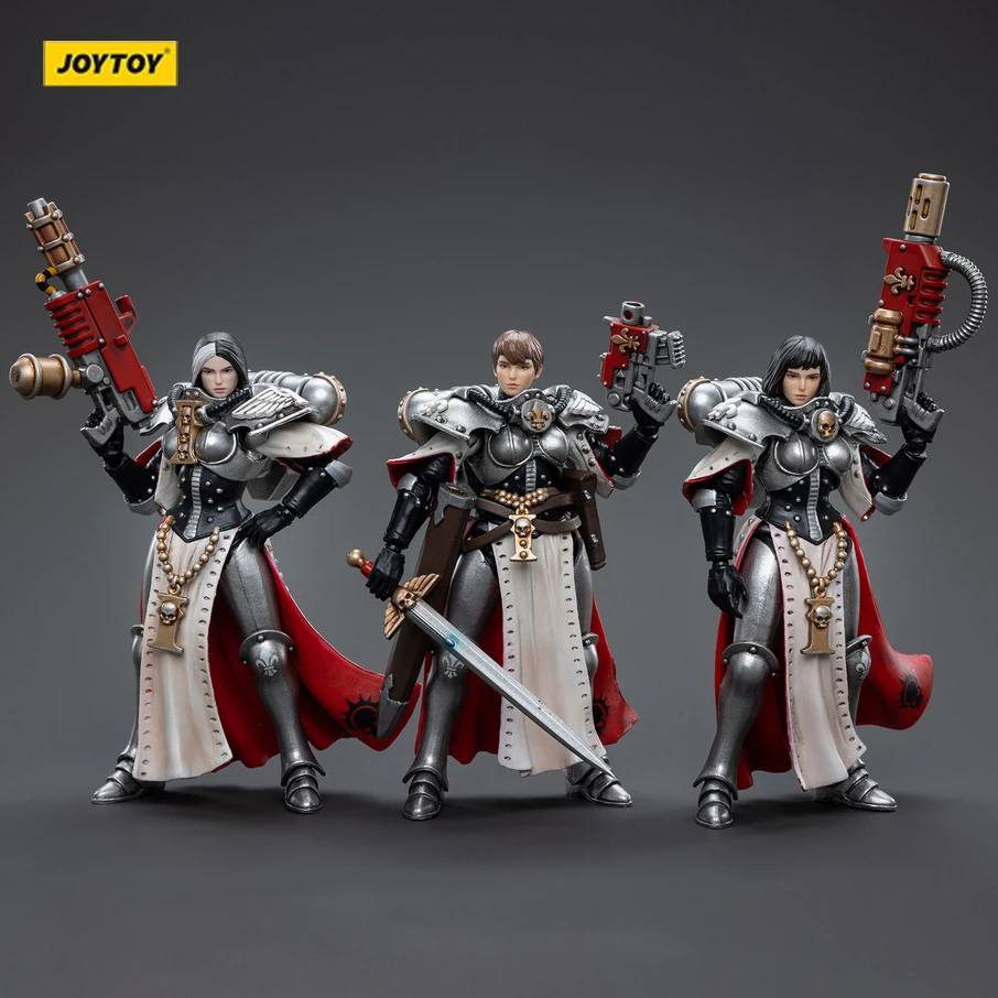 JOYTOY 1/18 Adepta Sororitas Order of the Argent Shroud Battle Sisters Superior Evinka Vitas lrmengard Mecha Action Figure Anime