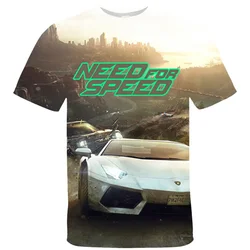 2023 Game Need for Speed 3D T-shirt Kids Car Cartoon Short Sleeve NFS Graphic T Shirts Women Oversized T Shirt Hip Hop Kpop Tops