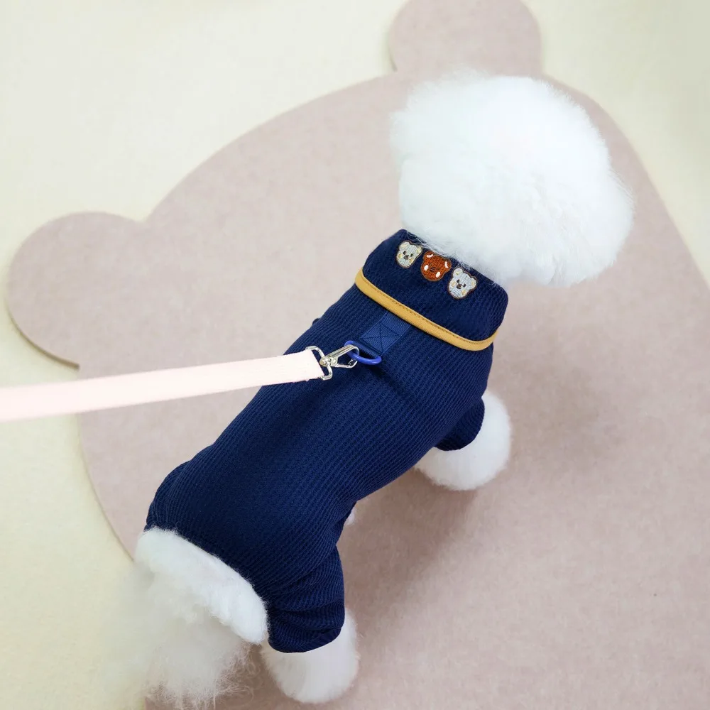 Pet Dog Four Pants Pet Dog Pajamas Pet Dog Clothes Spring and Summer New Three Bear Four Legs