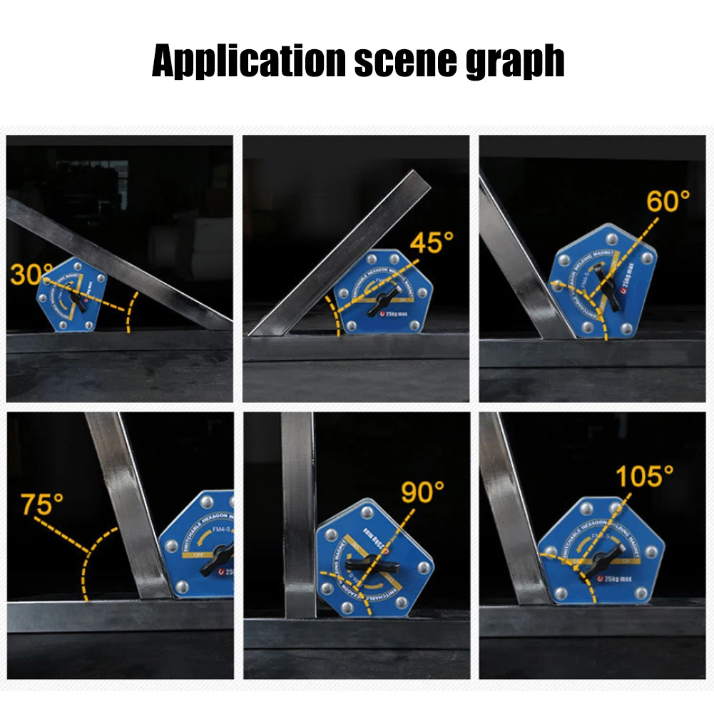 Magnetic Welding Locator Switchable Hex Strong Multi-Angle Suction 30-50kg FM4-M Switchable Hex Welding Magnet