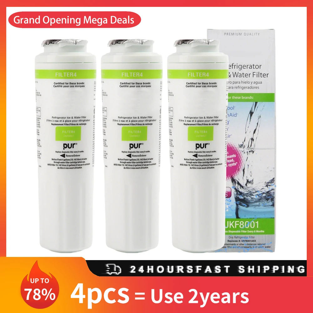 فلتر مياه الثلاجة EDR4RXD1 متوافق مع Maytag UKF8001 4396395 RFC0900A ترشيح طويل الأمد معتمد عالميًا