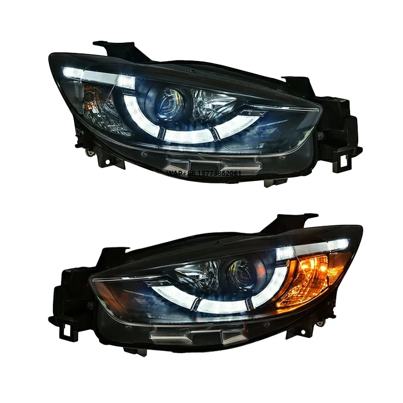 

2 Pieces High Quality LED Headlight for CX-5 2012-2016 Front Light Upgrade 12V LED Head Lamps Front Lens Projectors