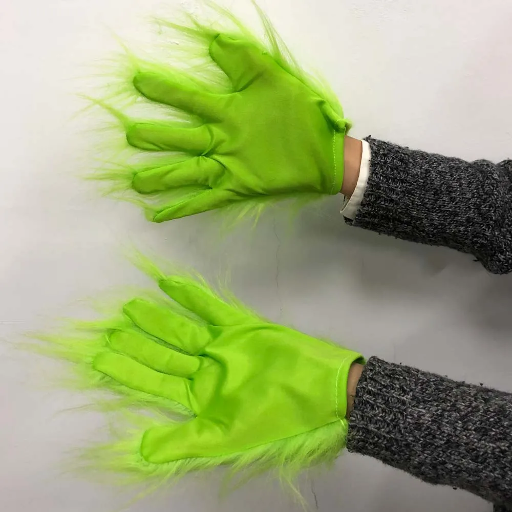 Christmas Stole Geek Gloves Cosplay Green Monster Glove Halloween Carnival Costume Accessories Christmas New Year Gifts